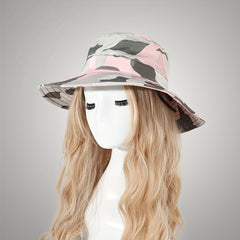 Pink Waterproof Bucket Hat Wide Brim Fishing Hiking Sun Hat