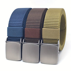 Men's Casual Buckle Student Military Training Belt