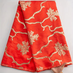 African Gilding Lace Fabric Embroidery Print Brocade Lace