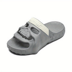 Men's Skull Slides Non Slip Slippers Open Toe Shoes