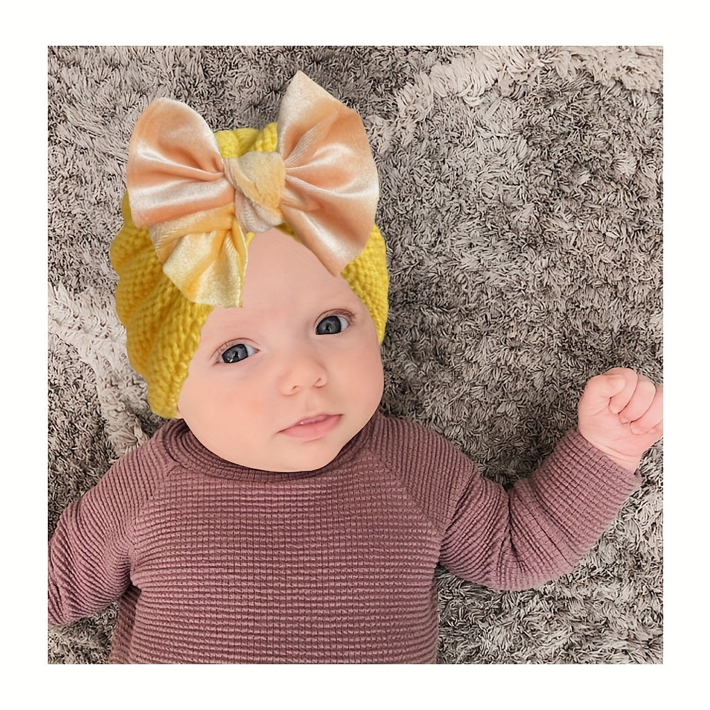 Winter Children's Wool Bow Hat for Baby 0-3 Years