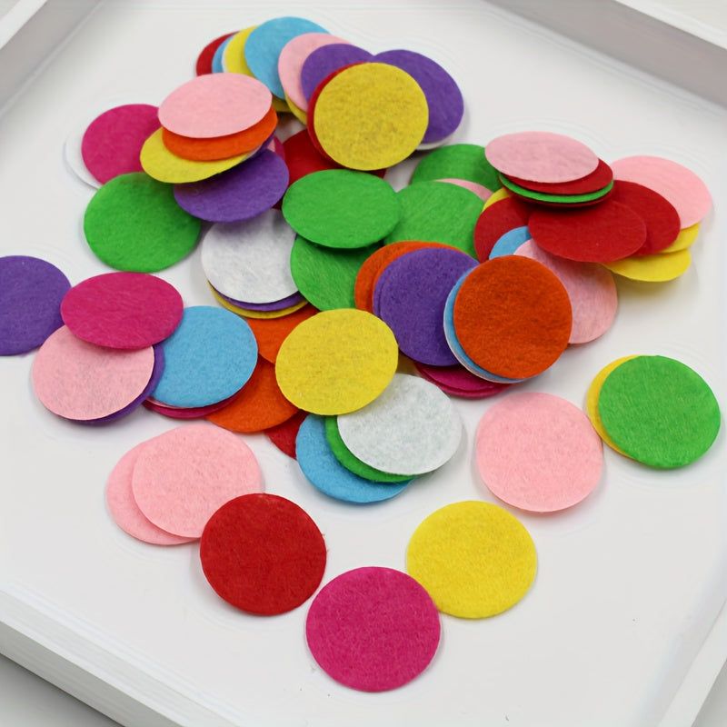 150pcs DIY Non-woven Circular Discs Mixed Color Hair Flower