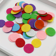 150pcs DIY Non-woven Circular Discs Mixed Color Hair Flower