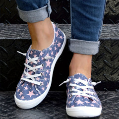 Star Pattern Flat Shoes Women's Shallow Mouth Casual Shoes