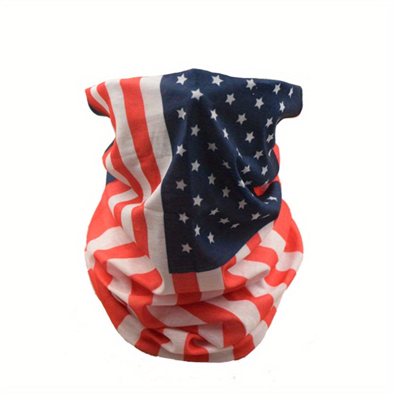 American Flag Sunshade Magic Bandana Neck Gaiter for Outdoor Cycling