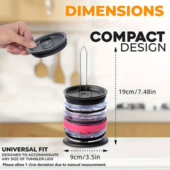 Tumbler Lid Organizer Space Saving Vertical Lids Storage Rack For Up To 10 Lids