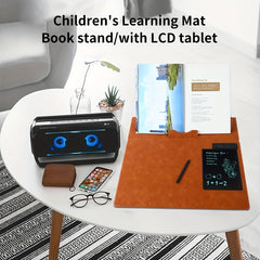 Kids Desk Mat w/ LCD Writing Pad, Mouse Pad, Pen Holder, Book Holder