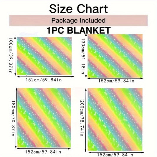 Luminous Rainbow Unicorn Blanket - Birthday Gift Sofa Bed Camping Party Game