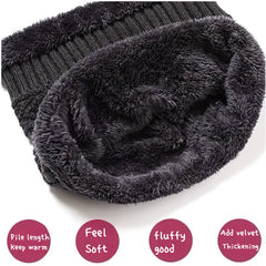 Winter Warm Beanie & Scarf Set for Outdoor Activities