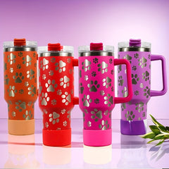 40oz Laser Cat Claw Stainless Steel Water Bottle Double Layer Vacuum Cup