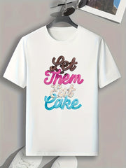 Creative Letters Print Men's Graphic T shirt Casual Comfy Tees For Summer