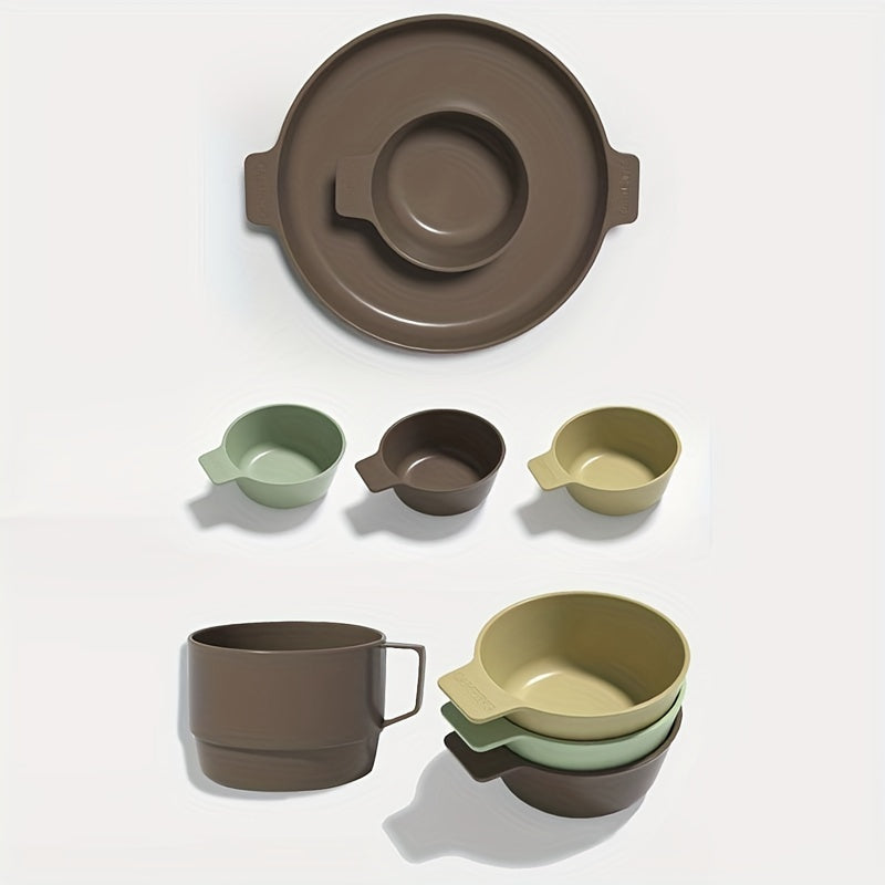 Camping Tableware Set Water Cup Bowl Plate Portable Supplies