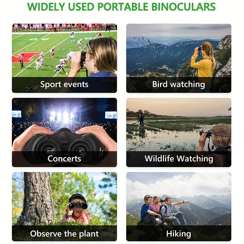 20x50 HD Binoculars Clear Low Light Vision Waterproof Binocular Adults Kids