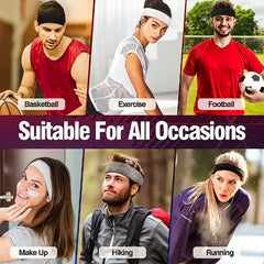 3pcs Sports Sweatband Unisex Fitness Headband for Sports Tennis & Gym