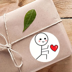 1000pcs Love Stickers 2 Rolls Cartoon Journal Diary Round Creative Label