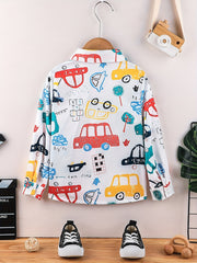 Boys Cartoon Graphic Long Sleeve Shirt