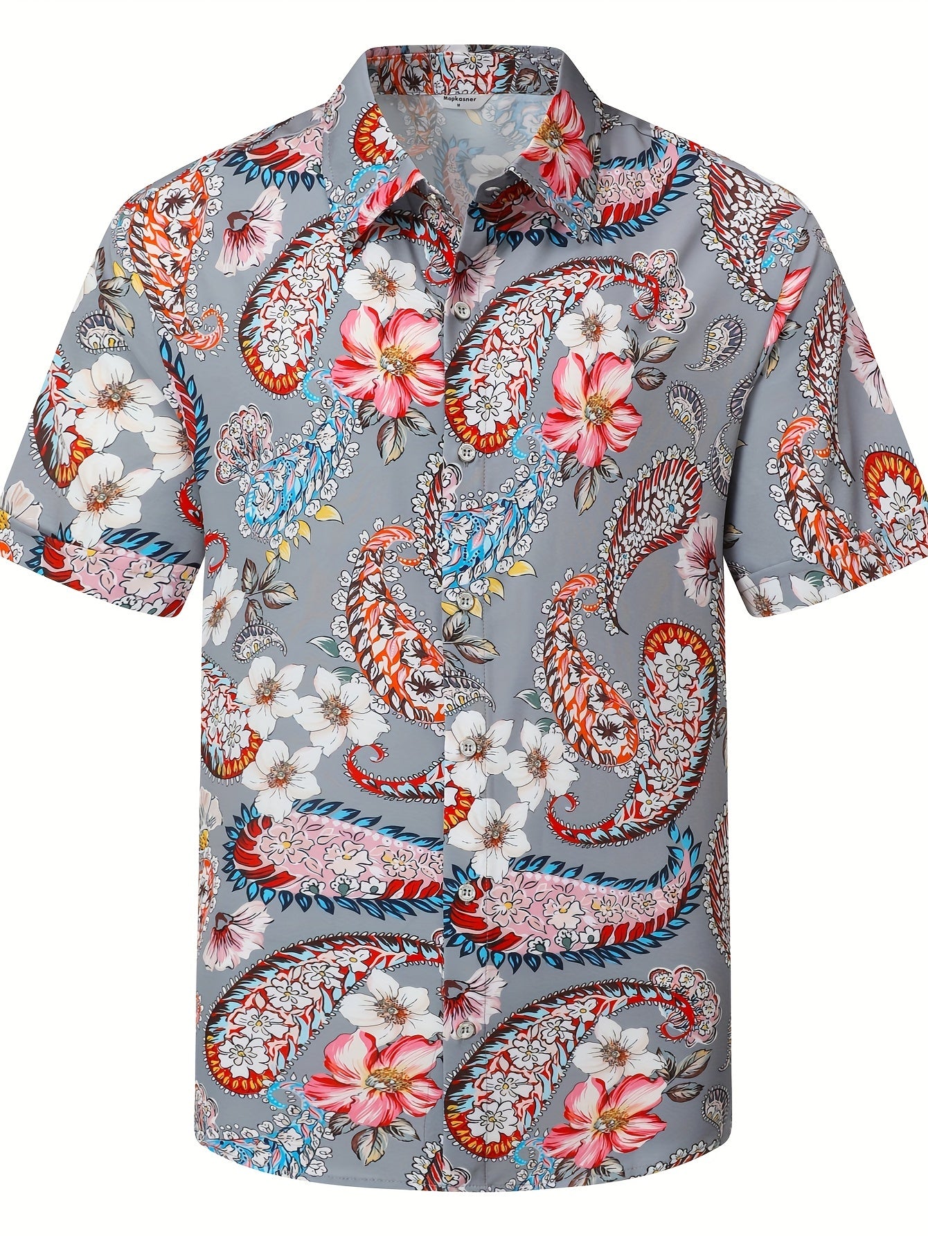 Paisley Pattern Hawaiian Shirt Men's Casual Allover Print