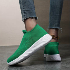 Women's Solid Sneakers Comfortable Running Shoes Lightweight Mesh Sports Shoes