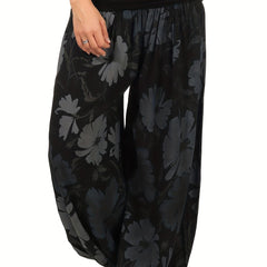 Floral Print Baggy Pants High Waist Harem Pants
