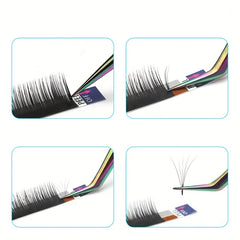 5pcs Eyelash Extension Tweezers Set Stainless Steel Straight And Curved Volume