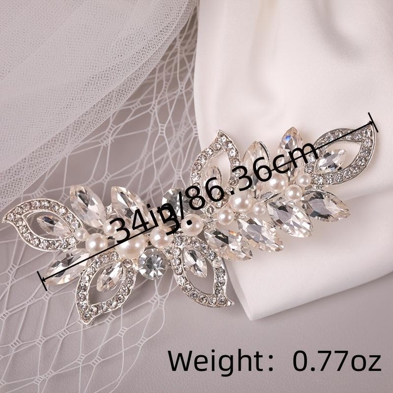 Crystal Rhinestone Bridal Barrettes Hair Clips for Bride