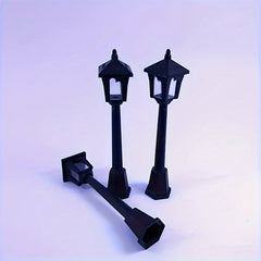 5pcs Nostalgic Christmas Street Lamp Model Decoration