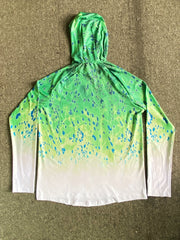 Men's Gradient Long Sleeve Hoodie With Mask Anti UV Sunscreen Sun Protection Fis