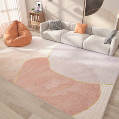 Geometric Faux Cashmere Area Rug Soft Fluffy Living Room Coffee Table Mat