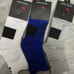 3pairs Basketball Socks Men's Sports Socks Quarter Socks