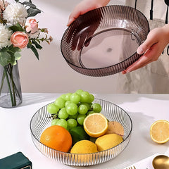 Round Transparent Snack Dried Fruit Plate Fruit Bowl