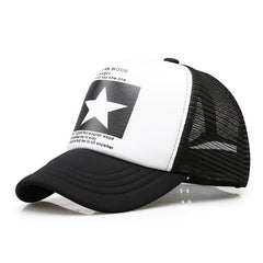 Five pointed Star Baseball Cap Sun Visor Mesh Cap