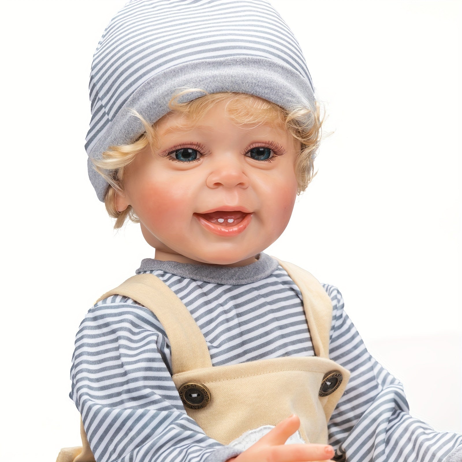 Rubber Boy Baby Doll Hair Simulation Play House Toy Gift