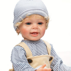 Rubber Boy Baby Doll Hair Simulation Play House Toy Gift