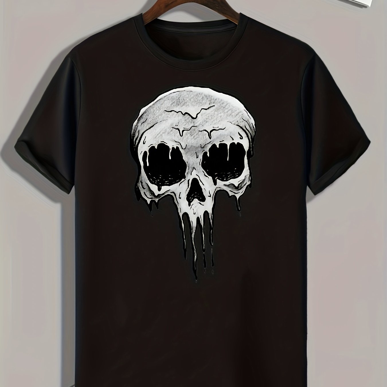 Skull Print Men's Graphic T shirt Casual Comfy Tees For Summer