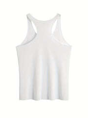 Casual Letter Print Tank Top For Women Girls Summer Crew Neck Tank Top