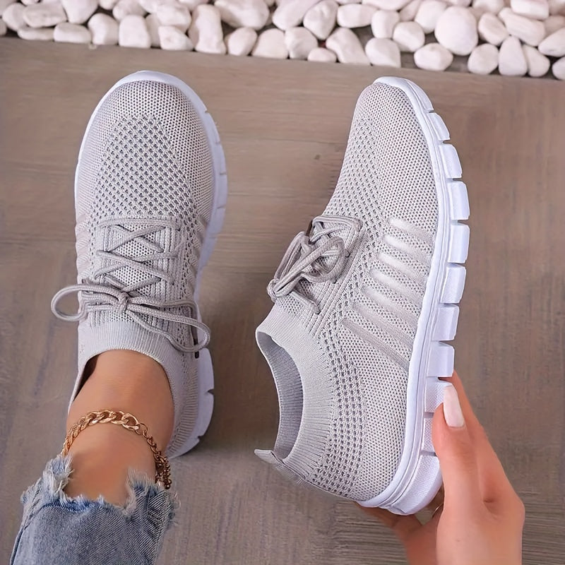 Women's Lace-up Running Shoes Lightweight Mesh Sneakers