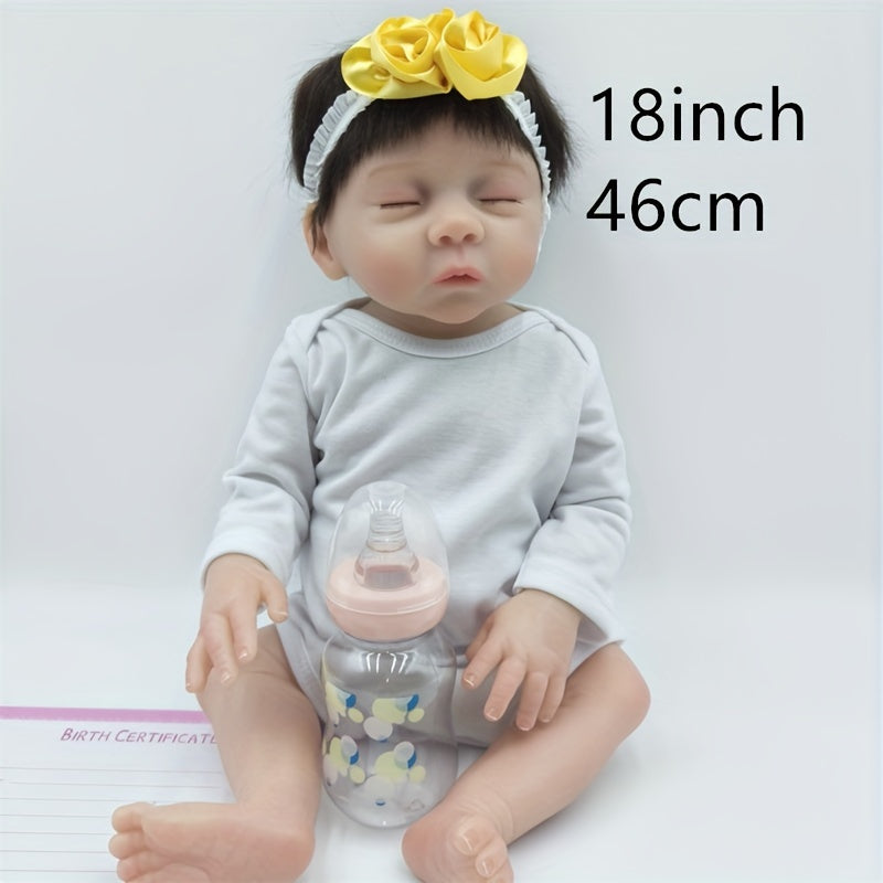 Hair Transplant Reborn Doll 18" Halloween Thanksgiving Christmas Gift