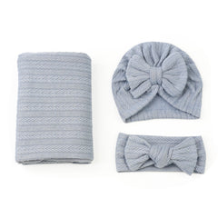 3pc Baby Swaddle Bag Set Newborn Quilt Polyester Cotton Wrap Blanket