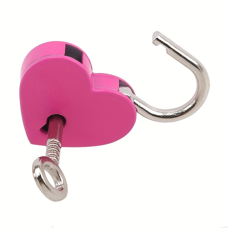 Heart Shaped Luggage Padlock Zinc Alloy Travel Accessory