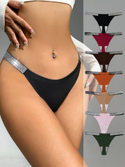 Solid Thongs Soft & Comfy Intimates Panties Women's Lingerie