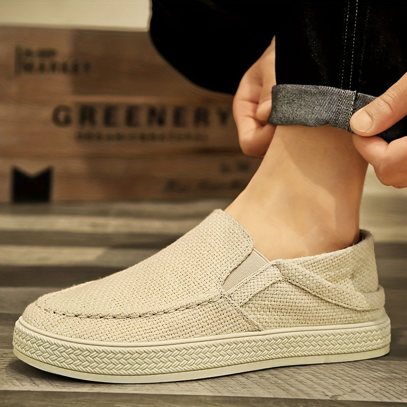 Men's Slip On Canvas Shoes Lightweight Casual Flats