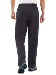 Men's Waterproof Ski Pants Warm Zipper Pockets for Outdoor Activities