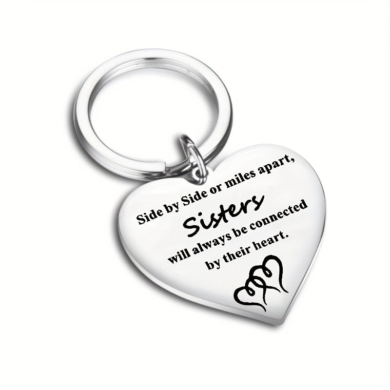 Boys' Heart & Sister Necklaces Set with Stainless Steel Pendants