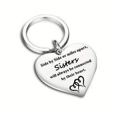 Boys' Heart & Sister Necklaces Set with Stainless Steel Pendants