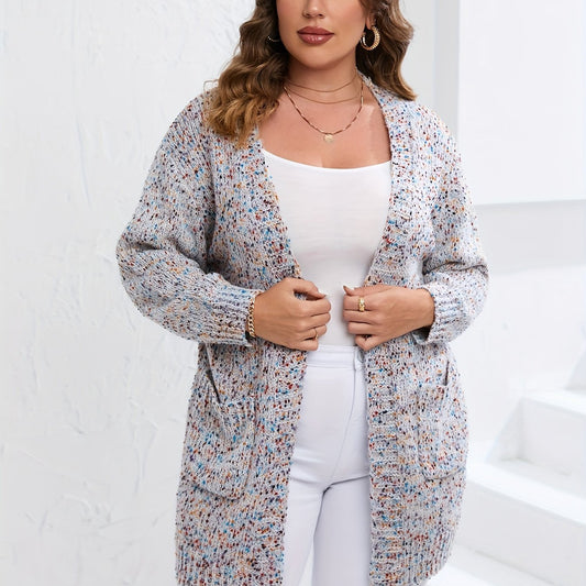 Ditsy Print Long Sleeve Pocket Cardigan