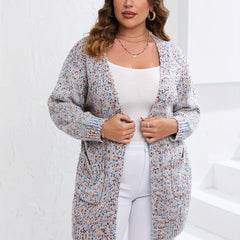 Ditsy Print Long Sleeve Pocket Cardigan