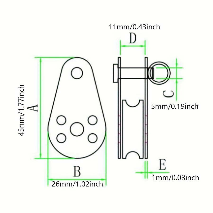 Stainless Steel Nylon Marine Pulley Hanging Wire Towing Wheel Swivel Lifting Rop