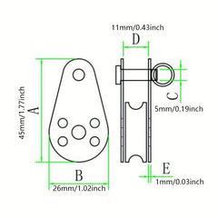 Stainless Steel Nylon Marine Pulley Hanging Wire Towing Wheel Swivel Lifting Rop