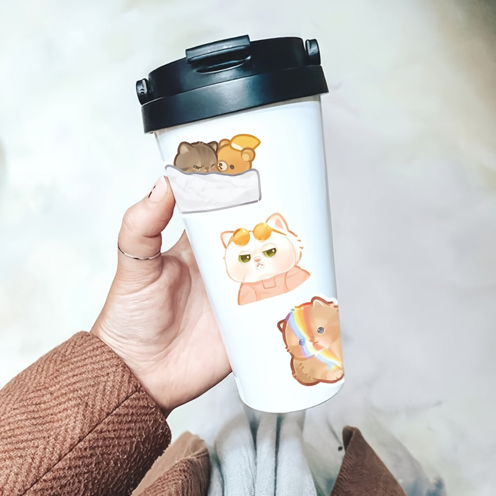 50pcs Cat Series Graffiti Stickers for DIY Decoration