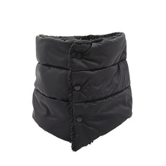 Winter Warm Fleece Scarf Button Down Cotton Protection Neck Gaiter